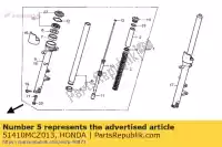51410MCZ013, Honda, pipe comp., fr. vork honda cb 900 2002 2003 2004 2005, Nieuw