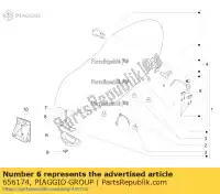 656174, Piaggio Group, protection de charnière de selle piaggio liberty zapc49200 50 100 125 150 2009 2011 2014 2016, Nouveau