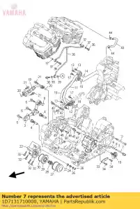 yamaha 1D7131710000 tubo, entrega 2 - Lado inferior