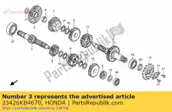 Qui puoi ordinare ingranaggio, contralbero basso (37t) da Honda , con numero parte 23426KB4670: