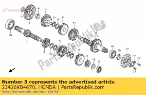 honda 23426KB4670 ingranaggio, contralbero basso (37t) - Il fondo