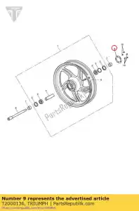 triumph T2000136 plaat blanking - Onderkant