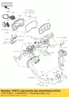 140730807, Kawasaki, conduit, ram air, fr, cfrp zx1000pff kawasaki h2r 1000 2015 2016, Nouveau