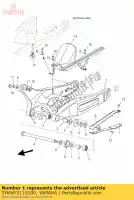 5YKWF2110100, Yamaha, braccio posteriore comp. yamaha mt 660 2006 2007 2008 2009, Nuovo