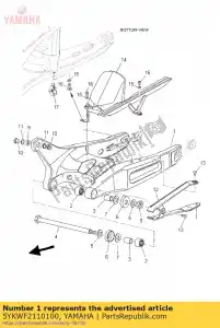 yamaha 5YKWF2110100 braccio posteriore comp. - Il fondo