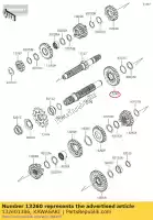 132601386, Kawasaki, engranaje, salida 2da, 30t kawasaki klr  d klx r e s t es f g sf w kl250 klr250 klx250 klx250r klx300r tracker klx250s 250 300 125 , Nuevo