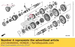 Ici, vous pouvez commander le douille a, 22 mm auprès de Honda , avec le numéro de pièce 23214HA0000: