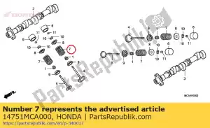 Honda 14751MCA000 spring, valve - Bottom side