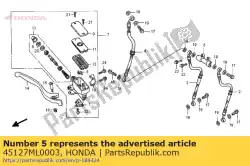 Here you can order the joint, two way (nissin) from Honda, with part number 45127ML0003: