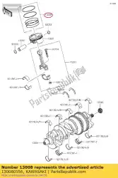 Here you can order the ring-set-piston zx1400fcf from Kawasaki, with part number 130080556: