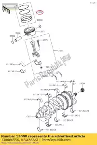 kawasaki 130080556 ring-set-piston zx1400fcf - Bottom side