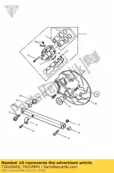 Aqui você pode pedir o parafuso, disco, m8x1,25x30, slv em Triumph , com o número da peça T2020609: