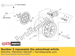 Aprilia 856244, Eixo da roda dianteira, OEM: Aprilia 856244