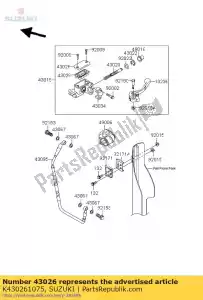 suzuki K430261075 freno de tapa - Lado inferior