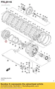 suzuki 2141041G30 piasta, tuleja sprz?g?a - Dół