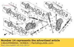 Ici, vous pouvez commander le ressort, culbuteur auprès de Honda , avec le numéro de pièce 14642MR8000:
