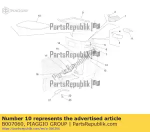 Piaggio Group B007060 painel - Lado inferior