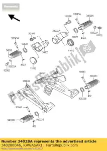 kawasaki 340280046 stap, fr, rh ex500d6f - Onderkant