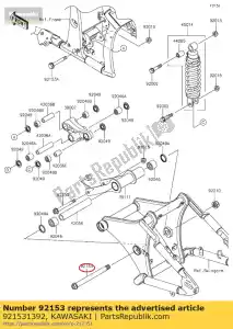 kawasaki 921531392 bolt,flanged,18x214 vn900b6f - Bottom side