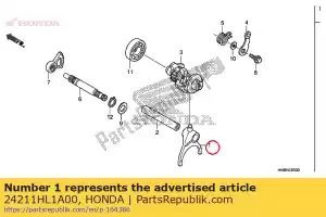 honda 24211HL1A00 fork, gearshift - Bottom side