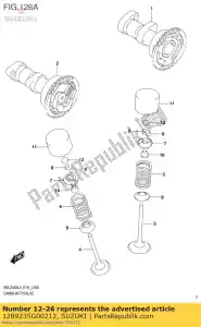 Suzuki 1289235G00212 calço, taco - Lado inferior