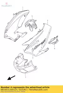 Suzuki 68166313001ZY emblème, 