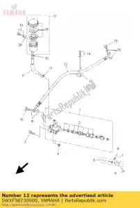 yamaha 5WXF58730000 tuyau, frein 2 - La partie au fond