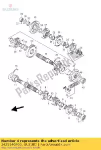 suzuki 2425140F00 gear,5th drive - Bottom side