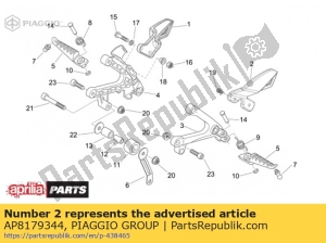 aprilia AP8179344 linker voetsteunbeschermer voor - Onderkant