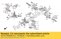 Aqui você pode pedir o guarda, l. Passo em Honda , com o número da peça 50707MBW010: