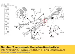 Piaggio Group 89879200XN2 carenado frontal. negro - Lado inferior