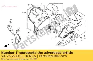 Honda 50126GS3000 cojín, rr. defensa - Lado inferior
