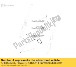 Aprilia AP8150538, Parafuso sextavado m5x10, OEM: Aprilia AP8150538