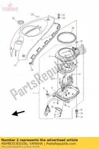 yamaha 4WM8353E0100 case, meter upper - Bottom side