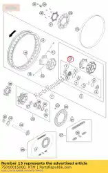 Aqui você pode pedir o representante da roda traseira. Kit em KTM , com o número da peça 75010015000: