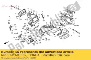 Honda 64503MCA000ZR cowl, l. inner *nha27m * - Bottom side