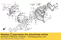 64302KTF980ZB, Honda, couvrir, fr. inférieur * nha48m honda sh i  d sh125 sh125d sh150 sh150d 150 125 , Nouveau