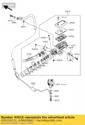 Here you can order the cylinder-assy-master,clu from Kawasaki, with part number 430150132: