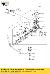 Kawasaki 430150132 cylinder-assy-master,clu - Bottom side