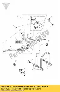 triumph T3700061 clip de câble double - La partie au fond