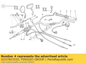 Piaggio Group GU27603520 rh hand grip - Bottom side