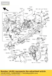 body-gaspedaal van Kawasaki, met onderdeel nummer 161821003, bestel je hier online: