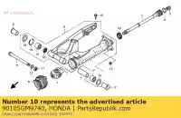 90105GM9740, Honda, perno, brida, 8x32 honda nt zb (j) 50 650 700 1988 1998 1999 2000 2001 2002 2003 2004 2005 2006 2007 2008 2009 2010, Nuevo