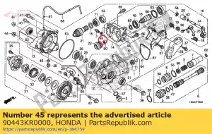 honda 90443KR0000 arruela, interruptor neutro - Lado inferior