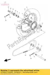 yamaha 933062720600 rodamiento (89a) - Lado inferior