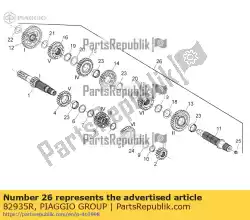 Ici, vous pouvez commander le boîte de vitesses assy auprès de Piaggio Group , avec le numéro de pièce 82935R: