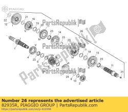 Aprilia 82935R, Conjunto da caixa de engrenagens, OEM: Aprilia 82935R