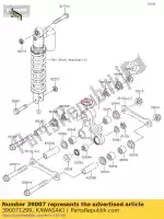 390071299, Kawasaki, Arm-susp, uni trak kx65-a3 kawasaki  kx 65 2002 2003 2005 2006 2007 2008 2009 2010 2011 2012 2013 2014 2015 2016 2017 2018 2019 2020, Nieuw