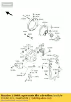 110481319, Kawasaki, soporte, faro delantero, lh kawasaki zephyr 1100 , Nuevo