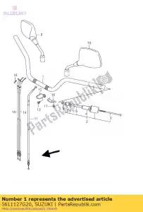 suzuki 5611127G20 guidão - Lado inferior